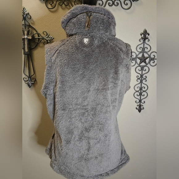 KUHL Gray Fuzzy Zip-Up Jacket - Picture 4 of 8